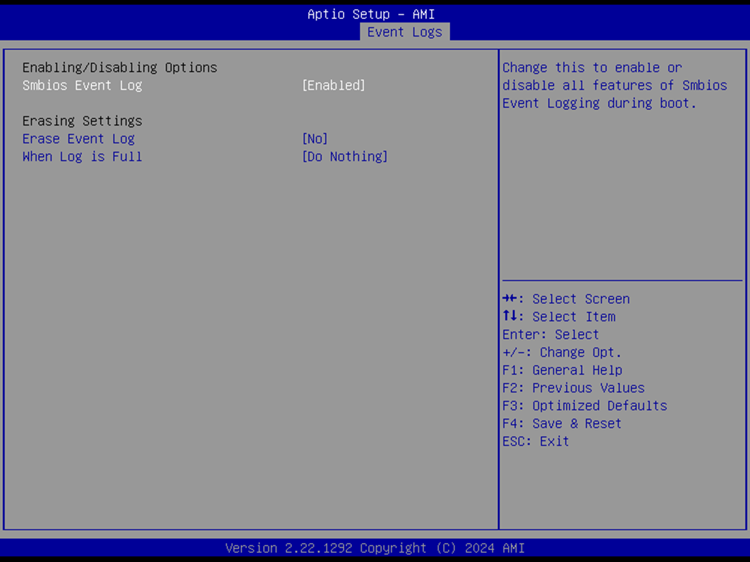 Change Event Log Settings
